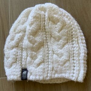 The North Face Ivory Cable Knit Beanie